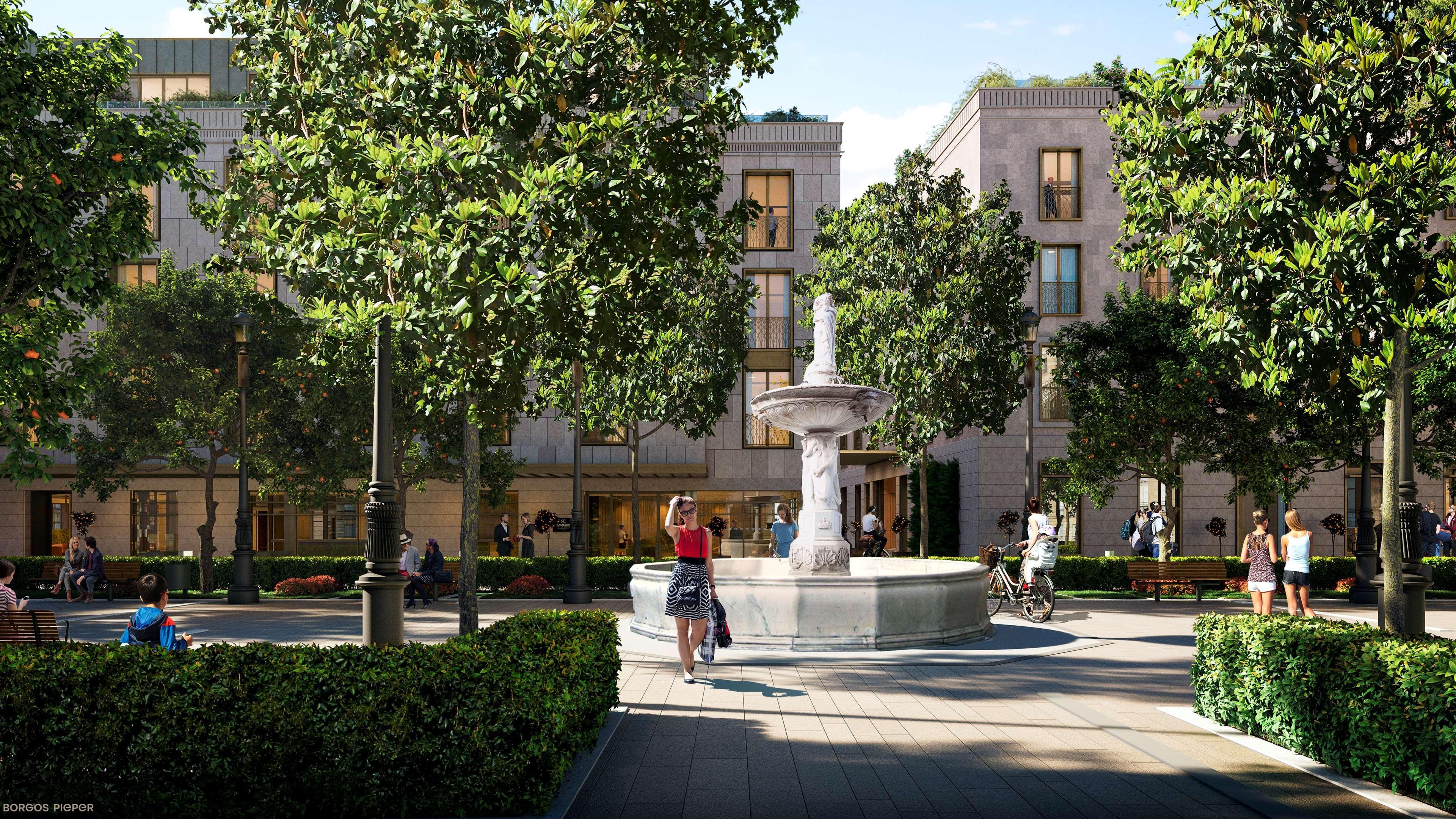 Radisson Collection Hotel, Magdalena Plaza Sevilla エクステリア 写真 The proposed fountain at the heart of the development